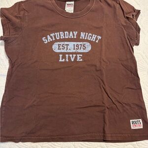 Official Saturday Night Live Vintage Roots Athletics Crop T-Shirt Women’s XL